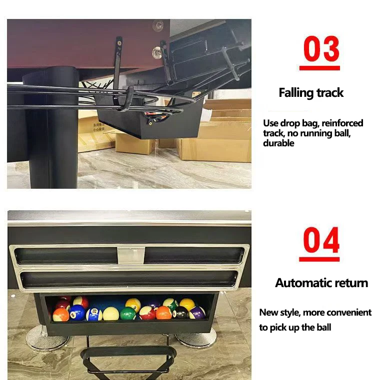 Factory Wholesale High quality six generation American fancy nine ball billiard modern luxury pool table 7 8 9ft