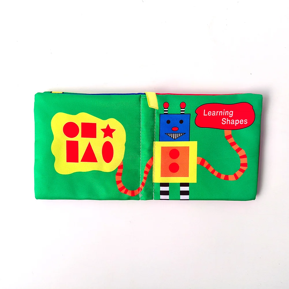 New style baby 3d cloth book english palm book baby learning animals colors shapes cloth books for babies
