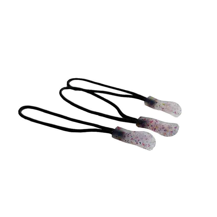 New Design  Eco-Friendly Material Nylon Rope  Multi Color Recycled TPU+PET Clothes Zipper Pullers