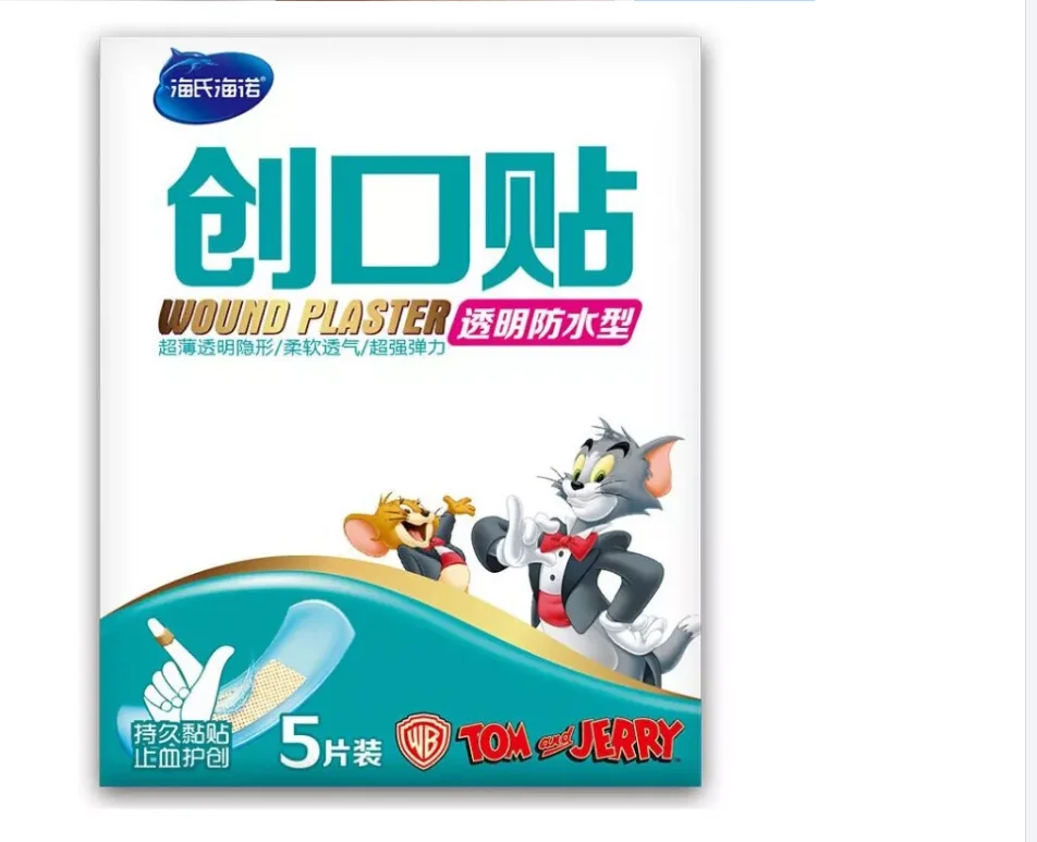 PE Cartoon Self Adhesive Bandage Band Aid Plaster 19 X 76 Mm 50 Pcs Instrument Class Safety Material Shelf Origin Type Care