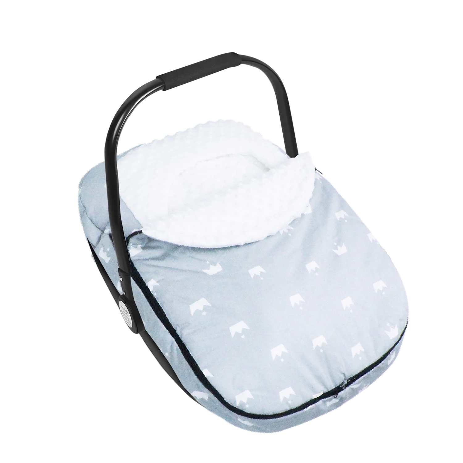 Winter Car Seat Cover for baby Stroll Heather.Plush Fleece Infant Carseat Canopy with Mesh Ventilation Hole,Warm and Snug