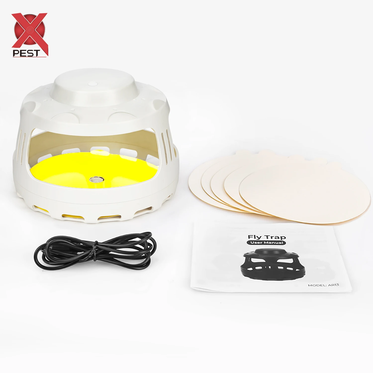 X-PEST New Non-toxic Indoor Insect Catcher Paper Live Catch Trap  Sticky Disposable Fly Glue Trap Fruit Fly Trap