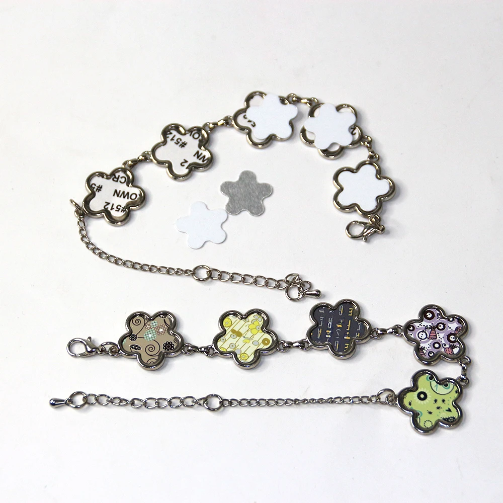 Kingsub Wholesale Sublimation Blanks Personalized Women Jewelry Fashion Adjustable Charm Bracelets