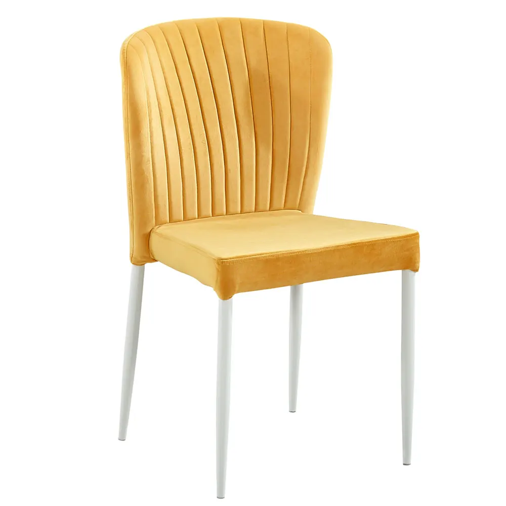 Concise Style Banquet Stackable Velvet Upholstered Dining Chairs Wholesale