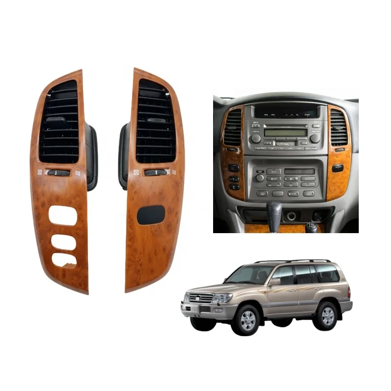 Аксессуары для автомобиля YBJ Автомобильный интерьер land cruiser 100 1997-2007 LC100 FJ100 Янтарная деревянная приборная панель вентиляционное отверстие