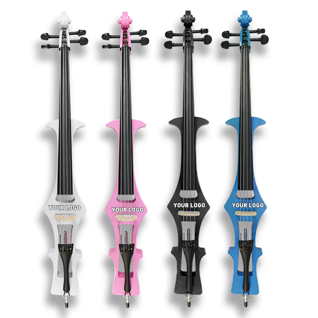 Silent Cellos Plug Play Solid Wood Electric Cello 4/4 Full Size for Adults with Carry Case Bow Included SET