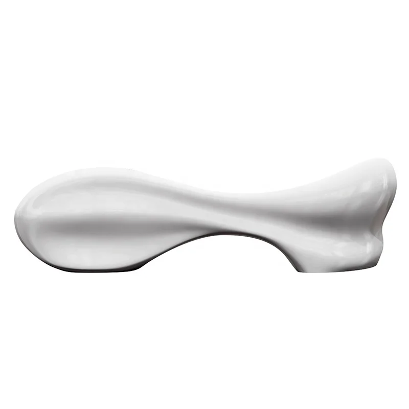 Wholesale price customized size Single Salon Front Reception Desk Counter Modern White gold decorative strip round front desk