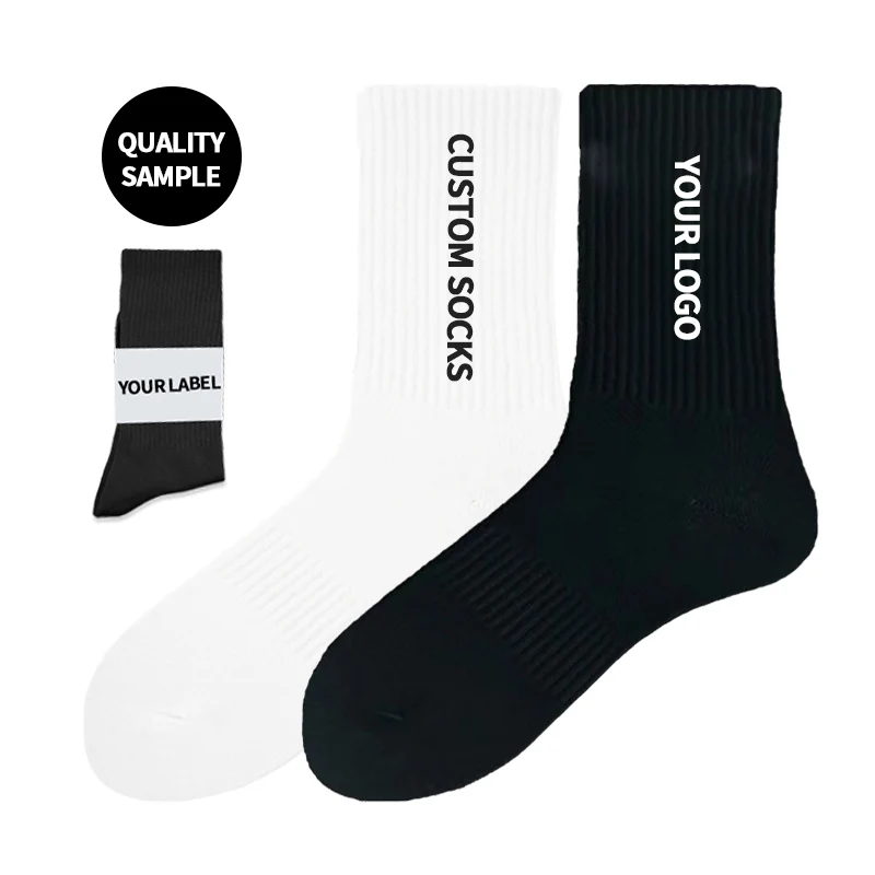 Low MOQ High Quality Professional Socks Factory Unique Own LOGO Design Custom Socks With Customized Labels Tags Packaging