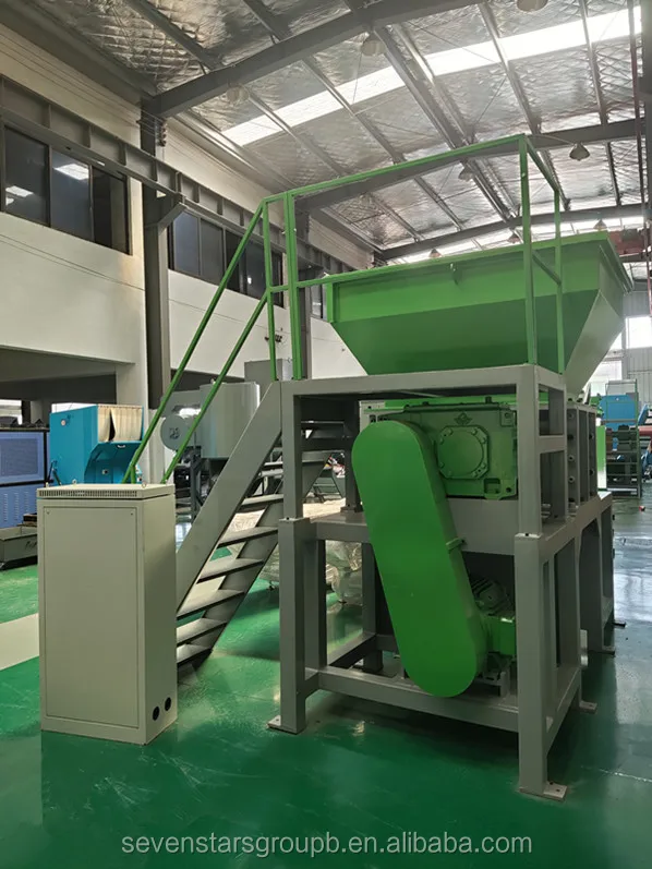 Plastic shredder glass garbage crusher shredding machine waste plastic bottle crushing recycling equipment