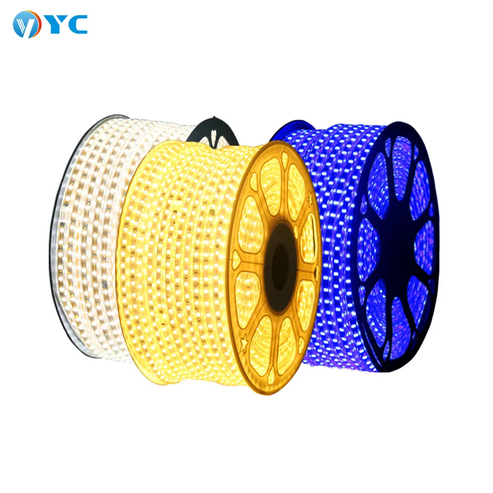 5050 smd 110v 220v 50m 100m RGB Светодиодная лента Водонепроницаемая IP65 гибкая белый теплый