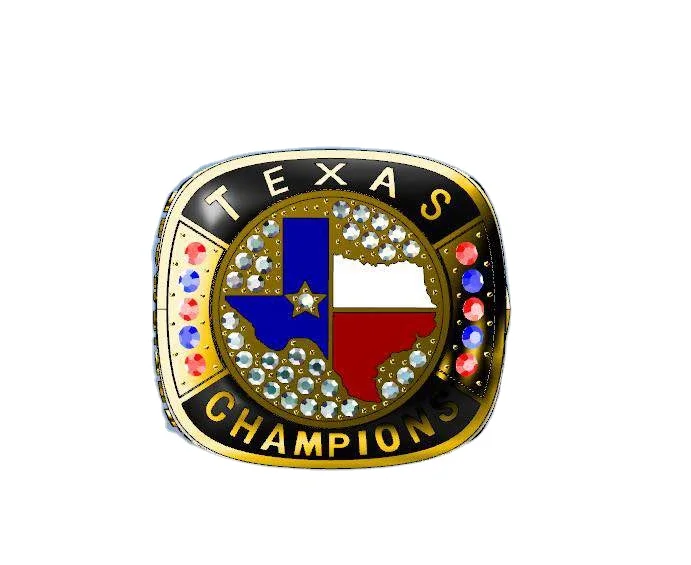 China Factory Custom Cheap TEXAS Flag Baseball Gold Champions Ring Silver Finalist Ring 2022 Trendy Rings