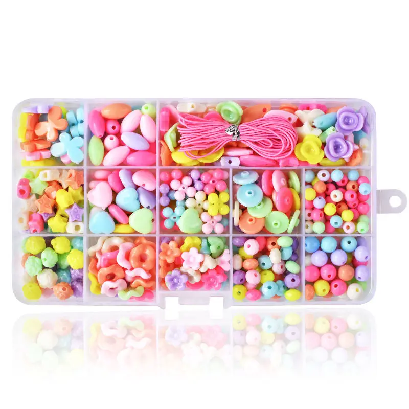 15 Grids Handmade DIY Creative Weaving Acrylic Beads Accessories Crystal Beads For Jewelry Making
