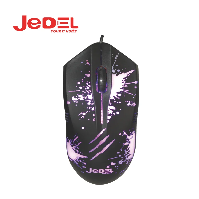 Jedel GM850 Laser Engraving Office Gaming 3D Buttons Mouse Wired LED Breathing Light Mouse