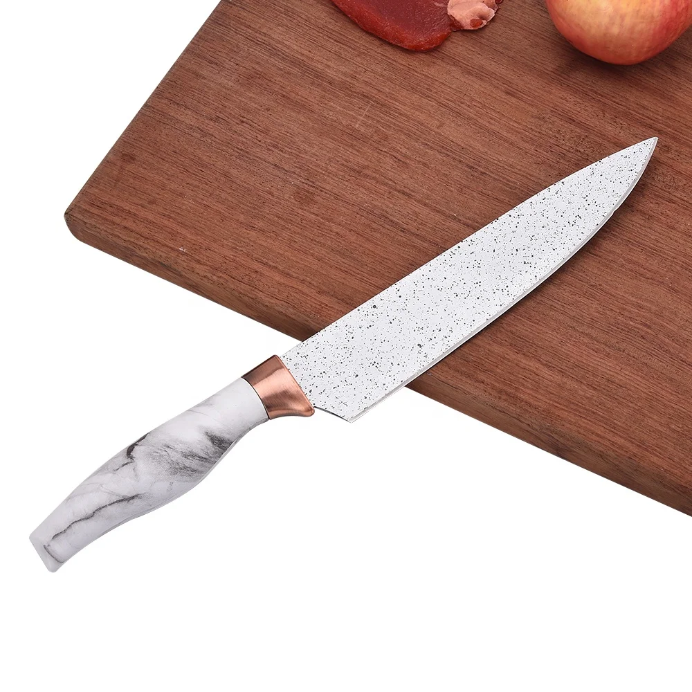 
Stainless steel marble marble set handle five knives stainless steel serrated knife 