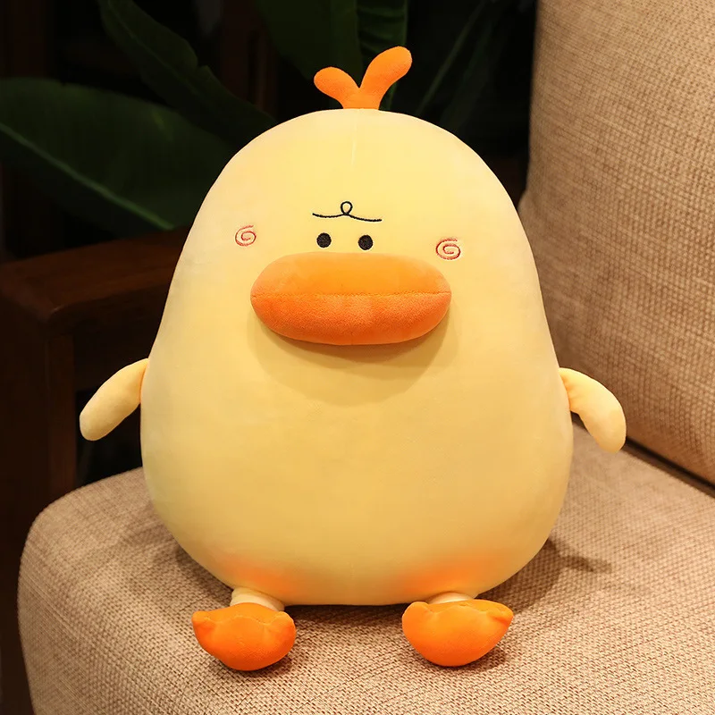 Cute yellow duck plush toy throw pillow sofa decoration cushion stuffed animal home pillow sleeping