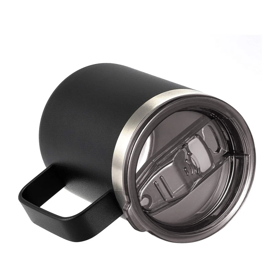 Factory Custom Logo Quality 14oz Coffee Drink Cup Stainless Steel Double WALL Vacuum Insulated Coffee Mug with Handle