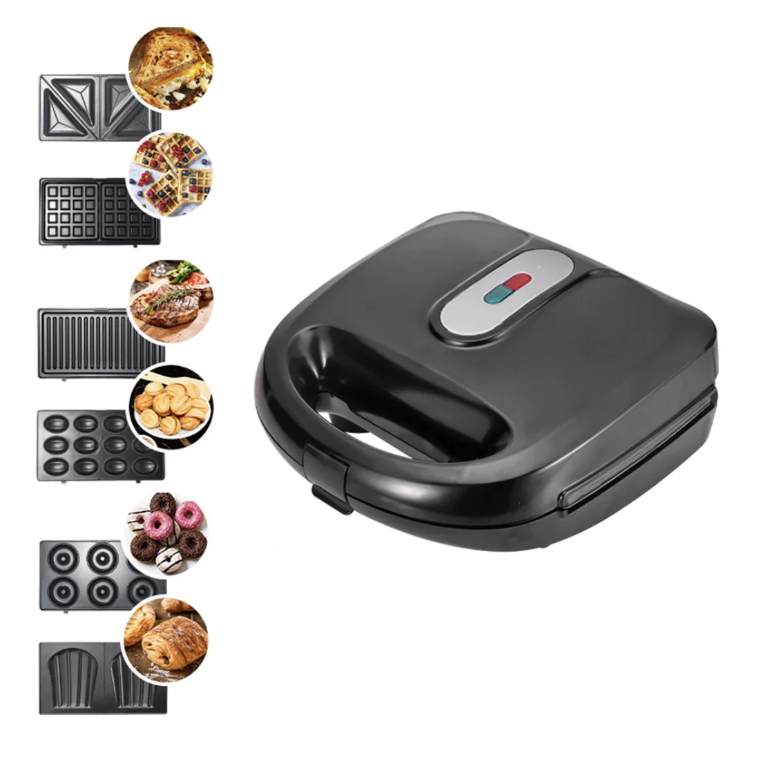 6 in 1  Sandwich  Waffle machine shell doughnut Panini nut machine