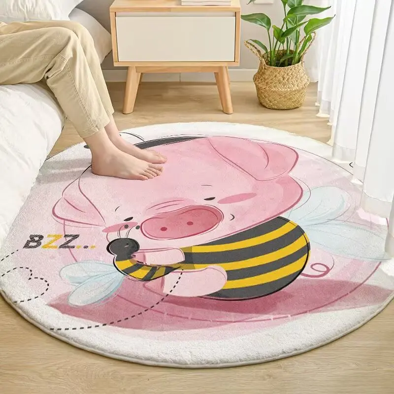 Gray Elephant Yellow Duck Bathtub Harmonious and Warm Green Grassland Non Static High Quality Carpet Large Area Carpet