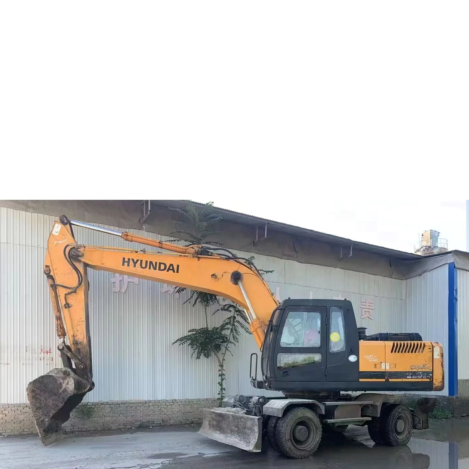 Second hand HYUNDAI 210W-7 excavator original South Korea powerful enginelow low price used hyundai 210w-7 wheel excavator