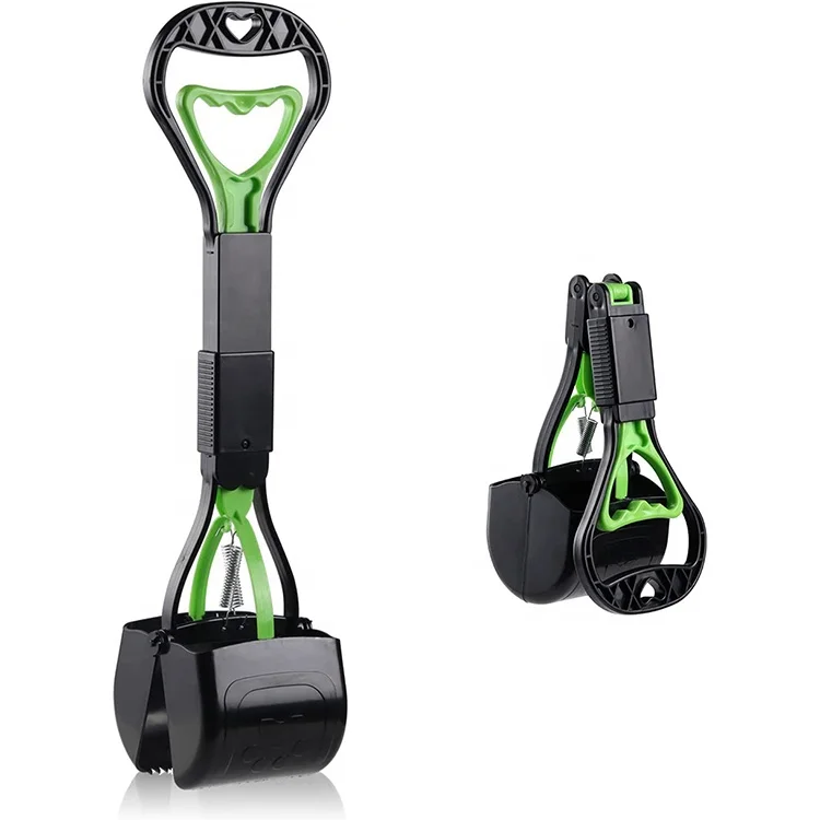 High Quality ABS Plastic Stable Jaw Scoop Long Handle Folding Pet Poop Scooper for Dogs