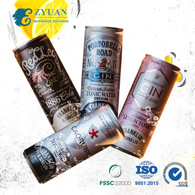 Standard Stubby Slim Sleek 330ml 500ml 355ml 473ml 250ml Customized logo Blank Aluminum Cans For Soft Drinks