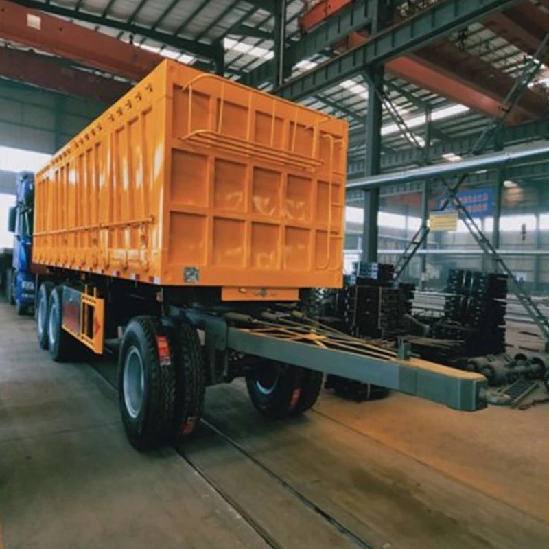 3 Axle 40ft 20 Feet Flatbed Spa Dolly Trailer And Utility Full Trailer Drawbar