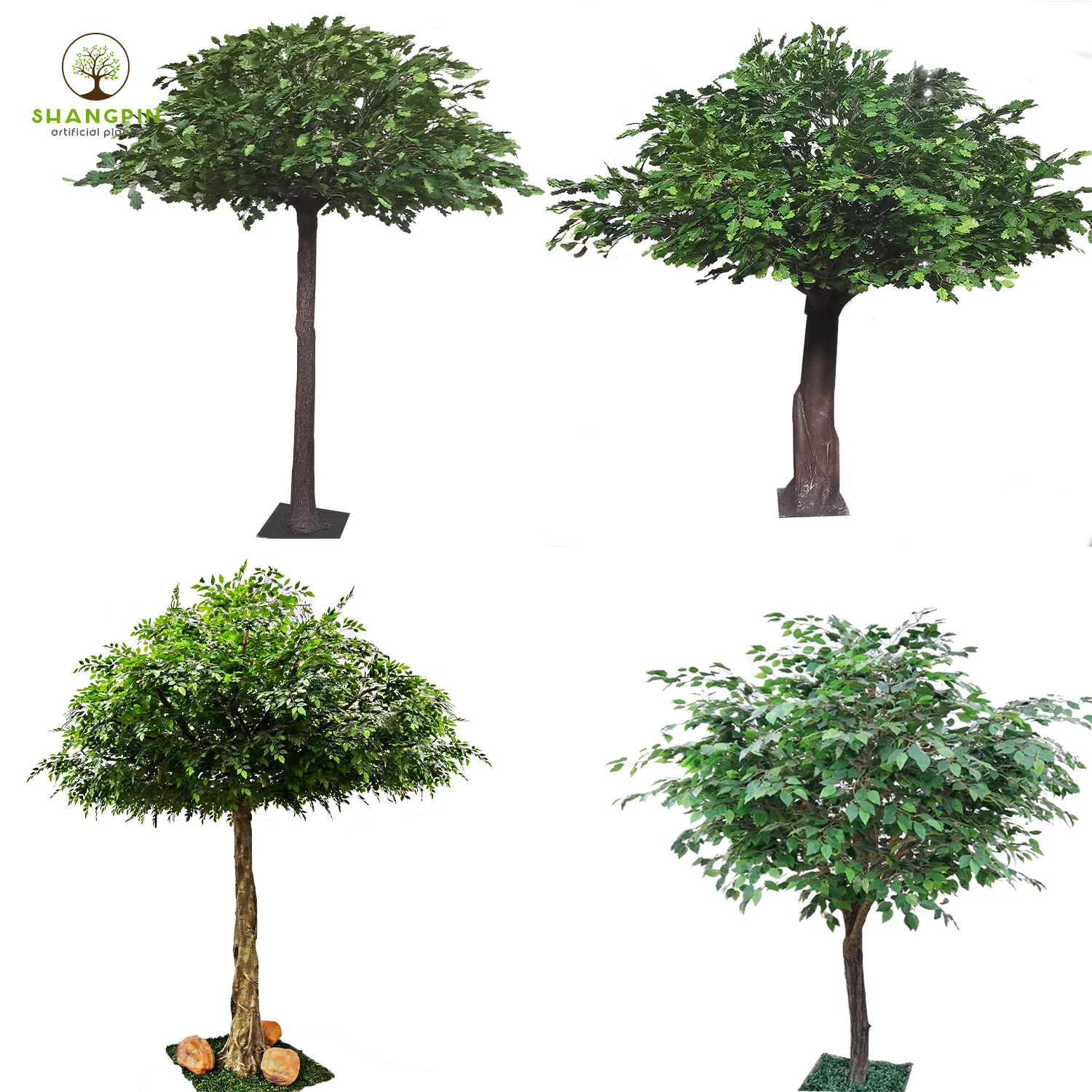 Large Outdoor Artificial Trees Life Size Artificial Oak Trees Ficus Tree For Decoration