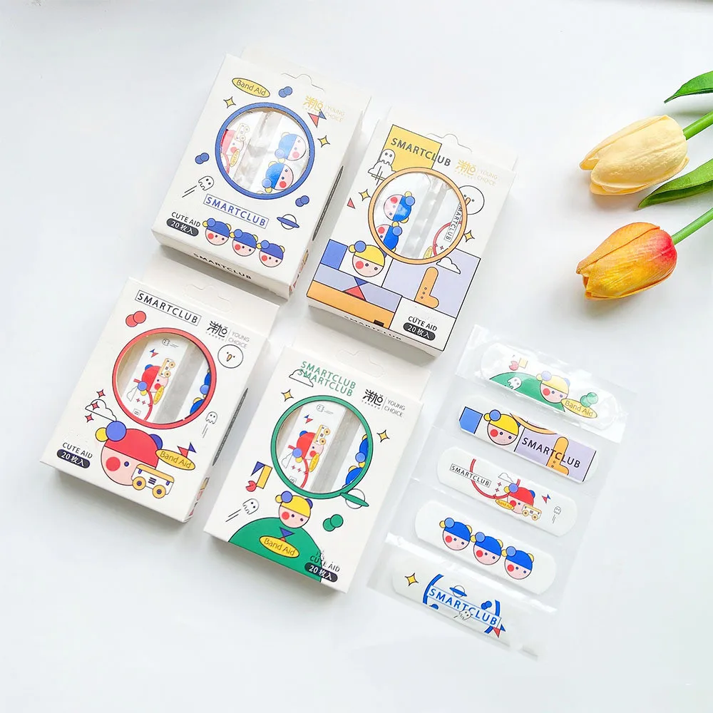 Cartoon print kids first wound plaster In stock adhesive waterproof band aid for children