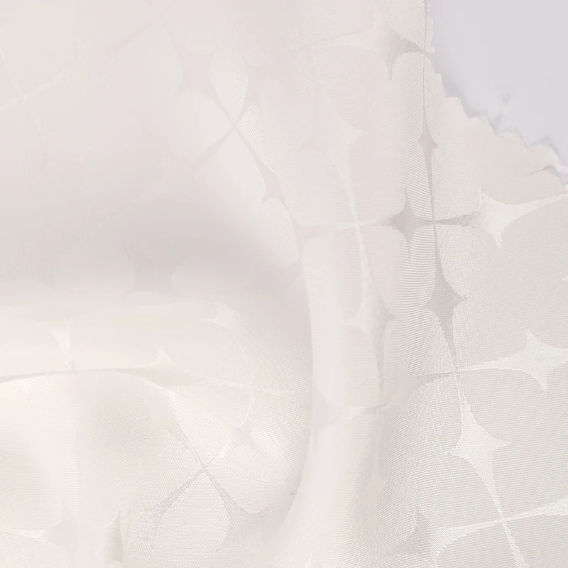 Wholesale Hangzhou fashion Silk Lines Cross Shine Jacquard White 114cm printing  100% silk fabric scarf