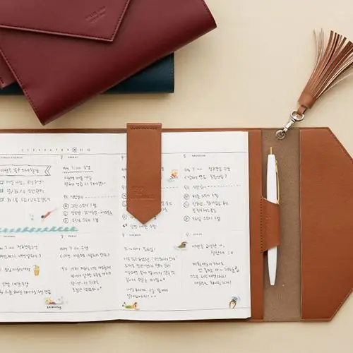 Custom Designer Leather Planner Protective Organizer Portfolio Set Diary