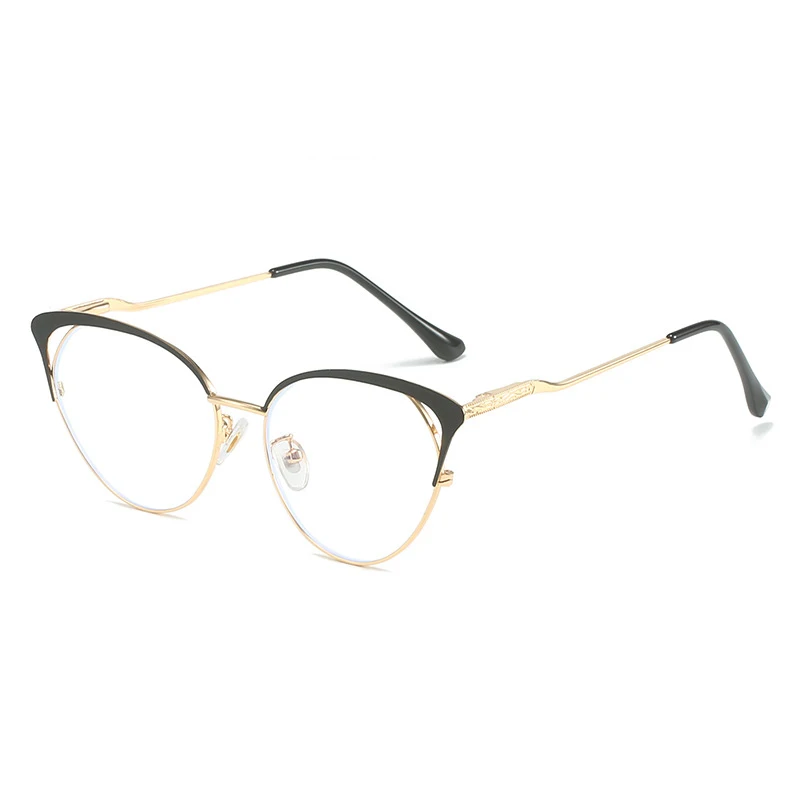 Fashion ins metal cat eye frames blue light blocking glasses women 2023 classic optical lenses wholesale high quality gafas
