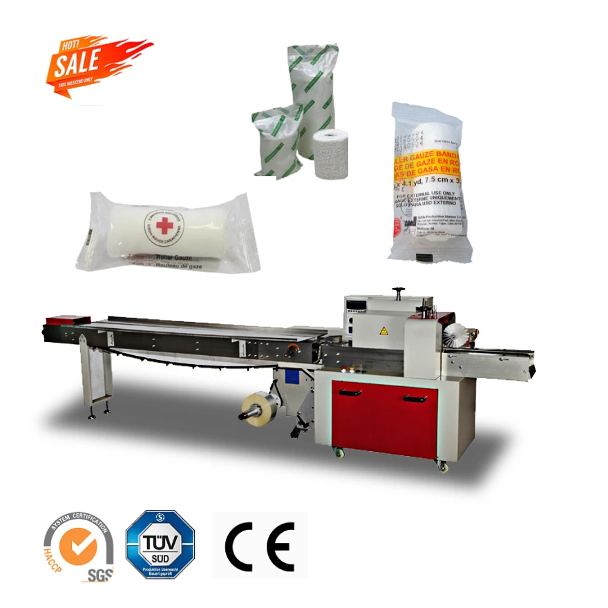 Horizontal Mask Wound Dressing Bandage Syringe Gauze Roll Medical Supplies Packing Machine