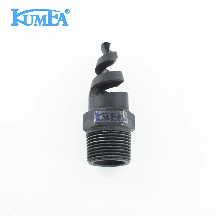 KUMEA For USA brand PP spiral nozzle Industrial spray head waste gas scrubber plastic nozzle