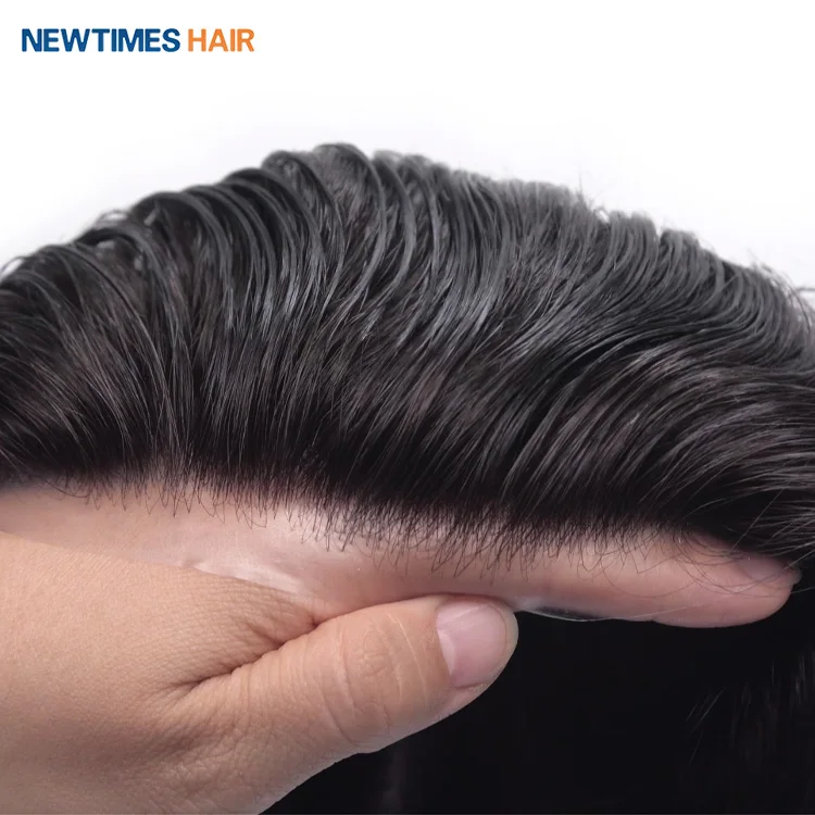  HS1 newtimeshair в наличии супер тонкая кожа ПУ мужские человеческие волосы накладные сменные системы для