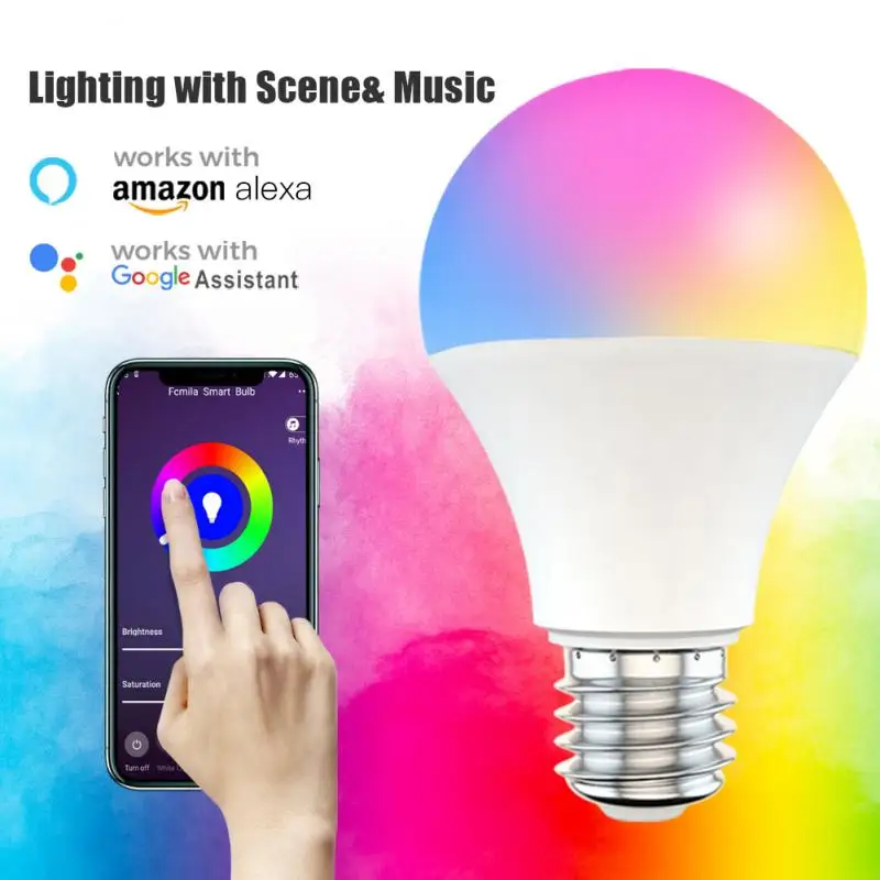 
Chaoran High Quality IFTTT Smart Home Smart WiFfi RGB Bulbs 240V Google Home Led Bulbs 