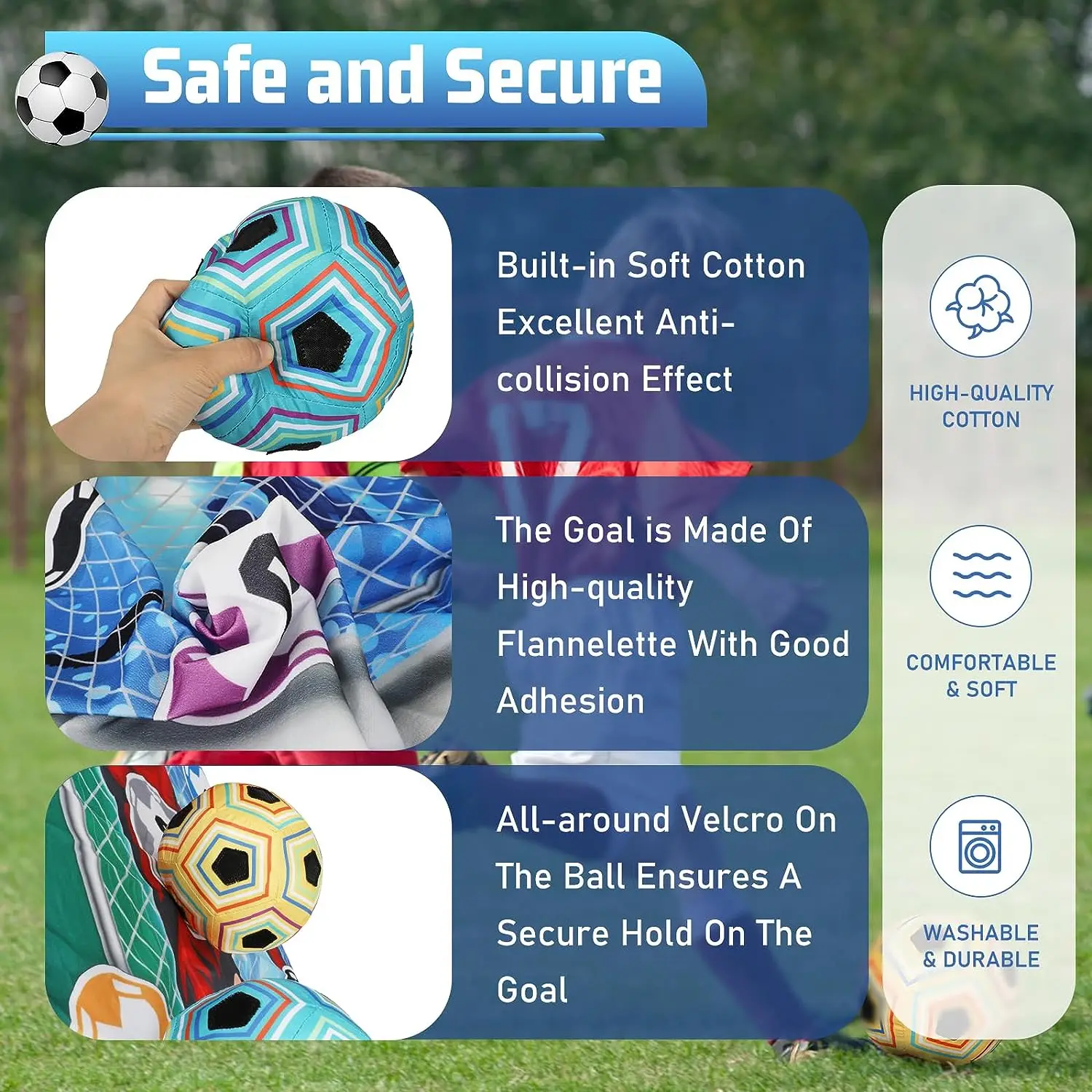 Indoor Outdoor Backyard Toss Goal Ball Game Set Sticky Balls Soccer Board Games With 2 Soccers & Target Mat