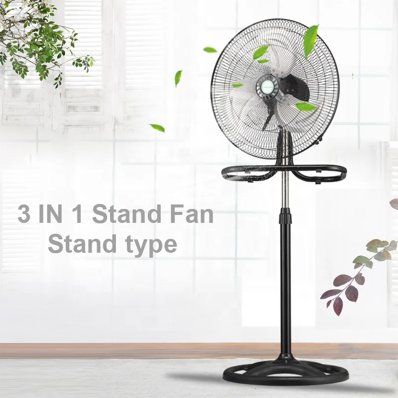 Factory outlet cheap price 18 inch 3 in 1 powerful industrial stand fan aluminum blades Oscillation Ventilador Pedestal Fan