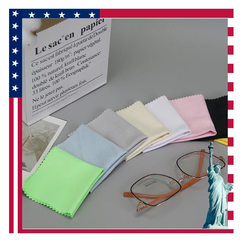 Wholesale Set Hot With Logo Glass Fiber Cloth For Screen Camera Lens Lenses Watch Glasses Cleaning