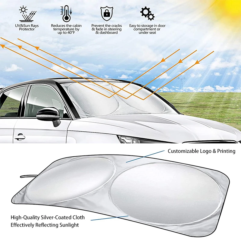 Foldable Car Window Sun Shade Sunshade Mesh Type