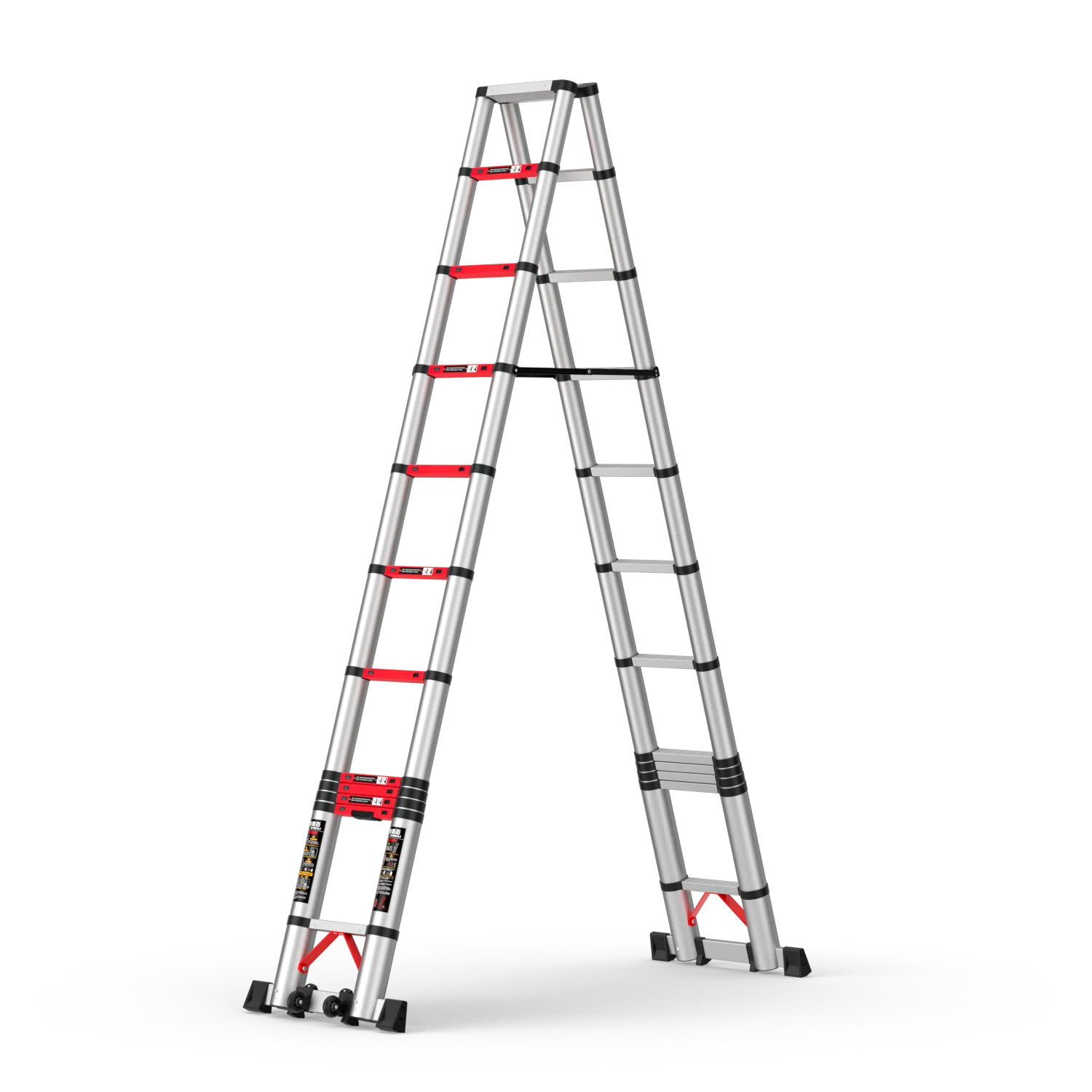 Foldable stairs attic access ladder aluminum alloy ladder Double Telescopic Extension Ladder