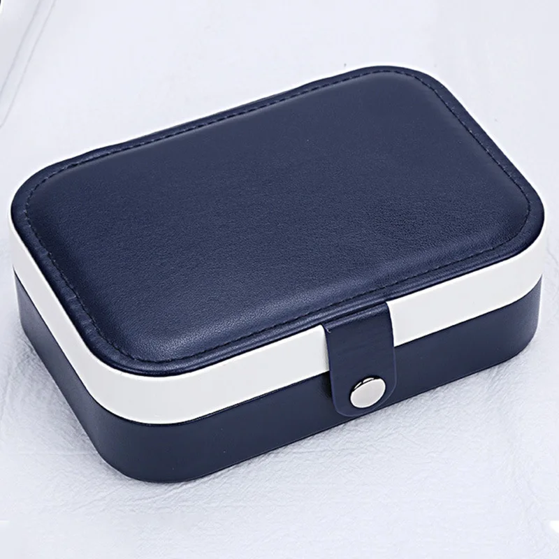 
Low MOQ Wholesale Necklace Accessories Travel Storage Organizer PU Leather Jewelry Box 