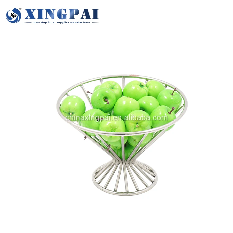 XINGPAI five star hotel fruit basket kitchen vegetable snacks dry fruit basket stainless steel fruit display stand