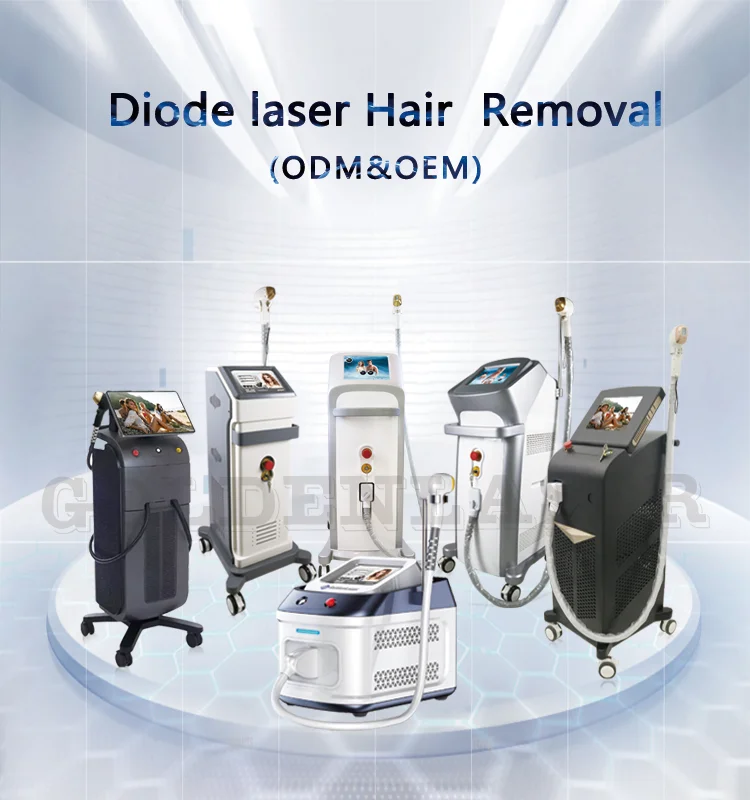 Portable alexandrite laser 755nm hair removal equipment / 808nm diode laser machine / laser diode 808