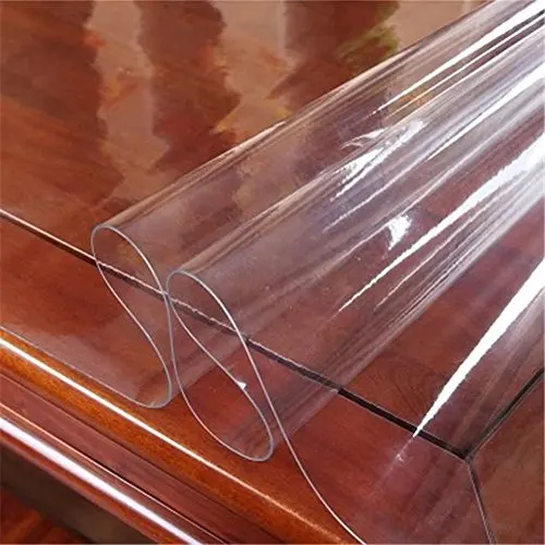 Soft flexible super clear pvc film transparent pvc vinyl blue color plastic film for bag tablecloth book cover curtains