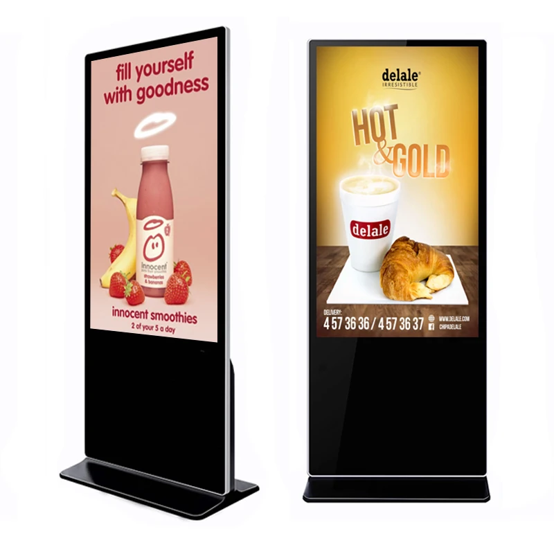 KINGONE 55 inch TV Vertical LCD Monitor Advertise Screen Floor Stand Display Advertising