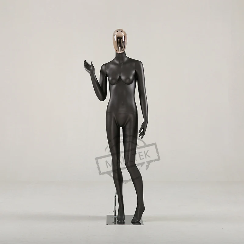Fashion Electroplated face fiberglass Female Mannequin Full-Body Model