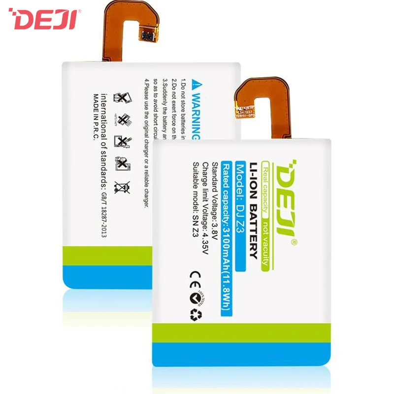 deji cell phone battery for sony Z3 Z2 Z1 LIS1558ERPC LIS1543ERPC LIS1525ERPC with 1 year warranty