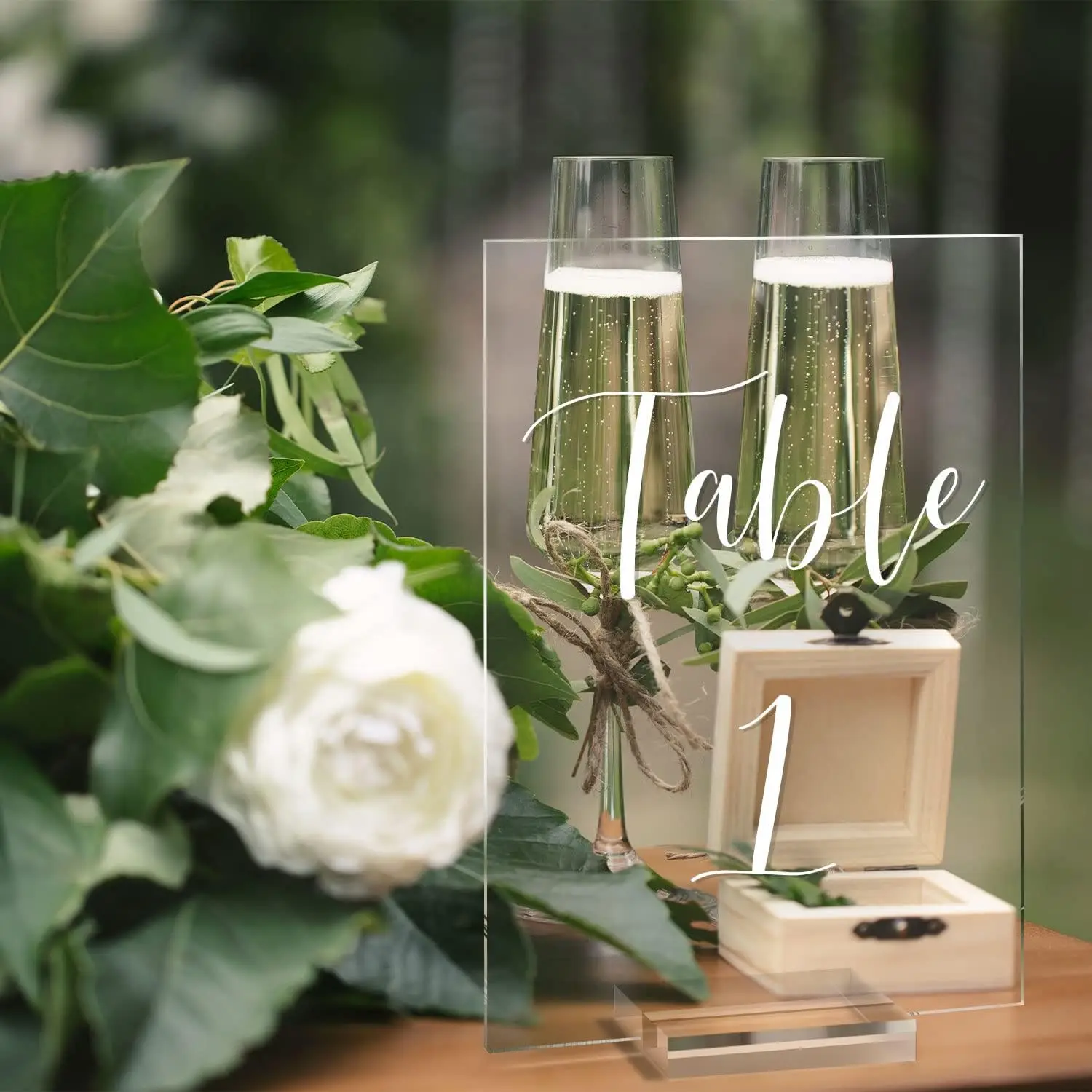 HDW Wholesale Rectangle Centerpiece Decorations Custom Acrylic Wedding Table Number for Wedding Reception