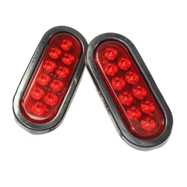 6-дюймовый овальный светодиодный осветитель прицепа грузовика задний фонарь стоп поворот хвоста грузовик howo привело ограждение светлая