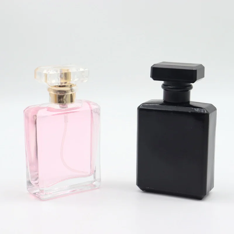 Custom 30ml 50ml квадратный флакон для духов с распылителем и футляром многоразового использования